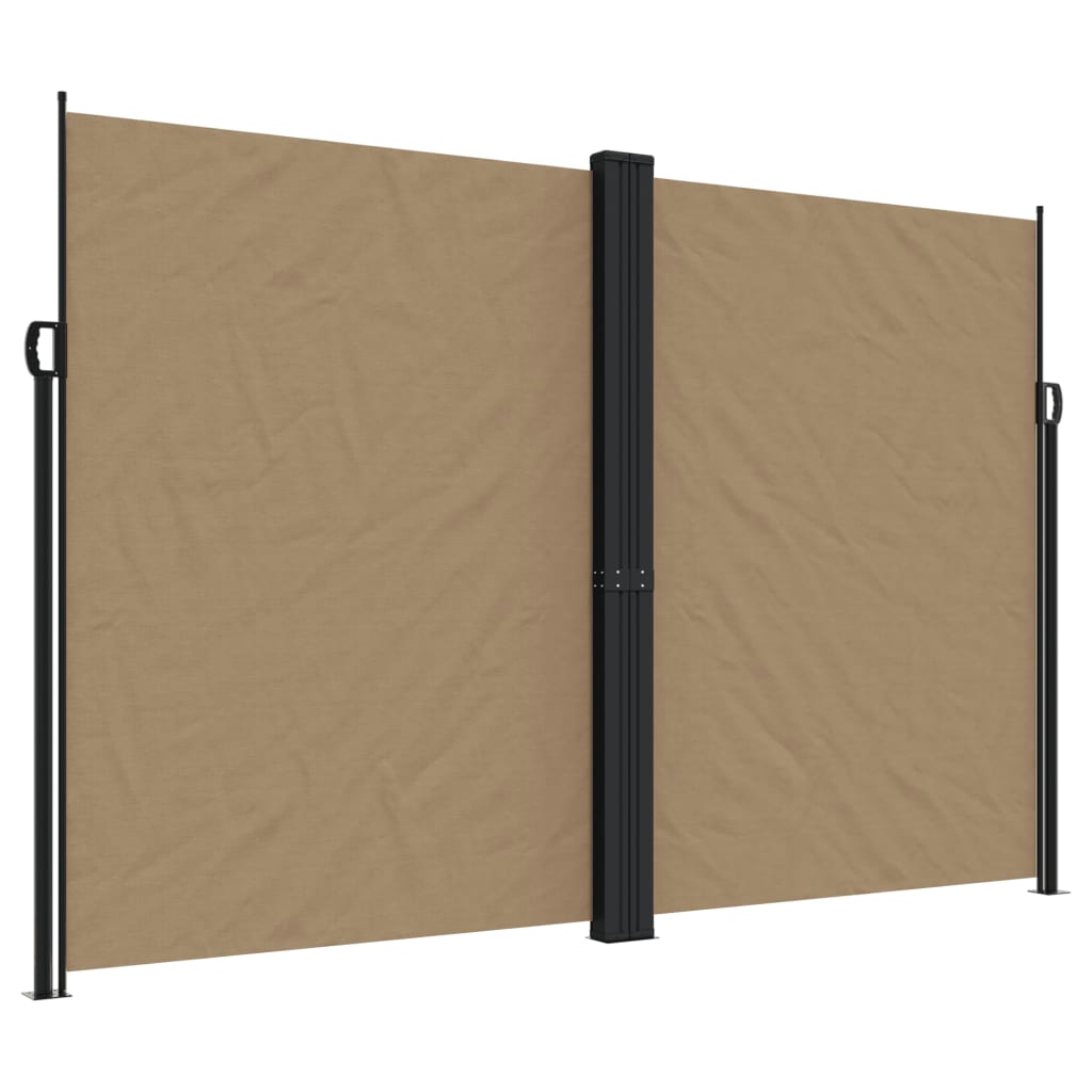 Uttrekkbar sidemarkise gråbrun 220x600 cm