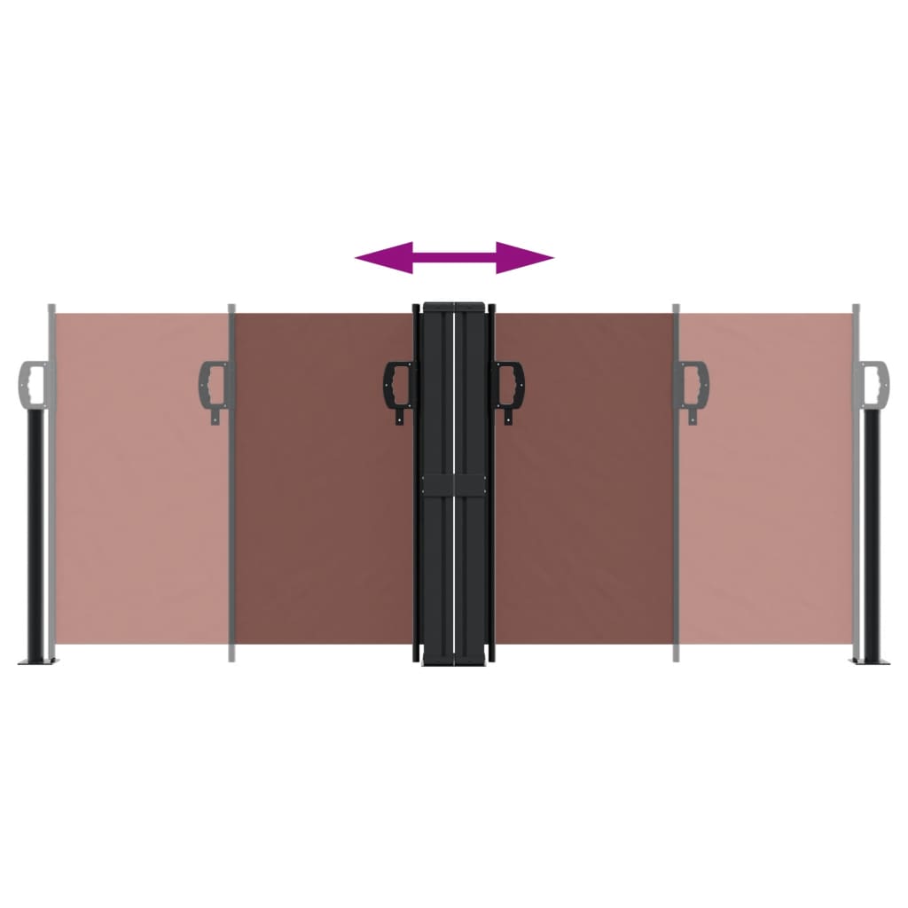 Uttrekkbar sidemarkise 100x1000 cm brun