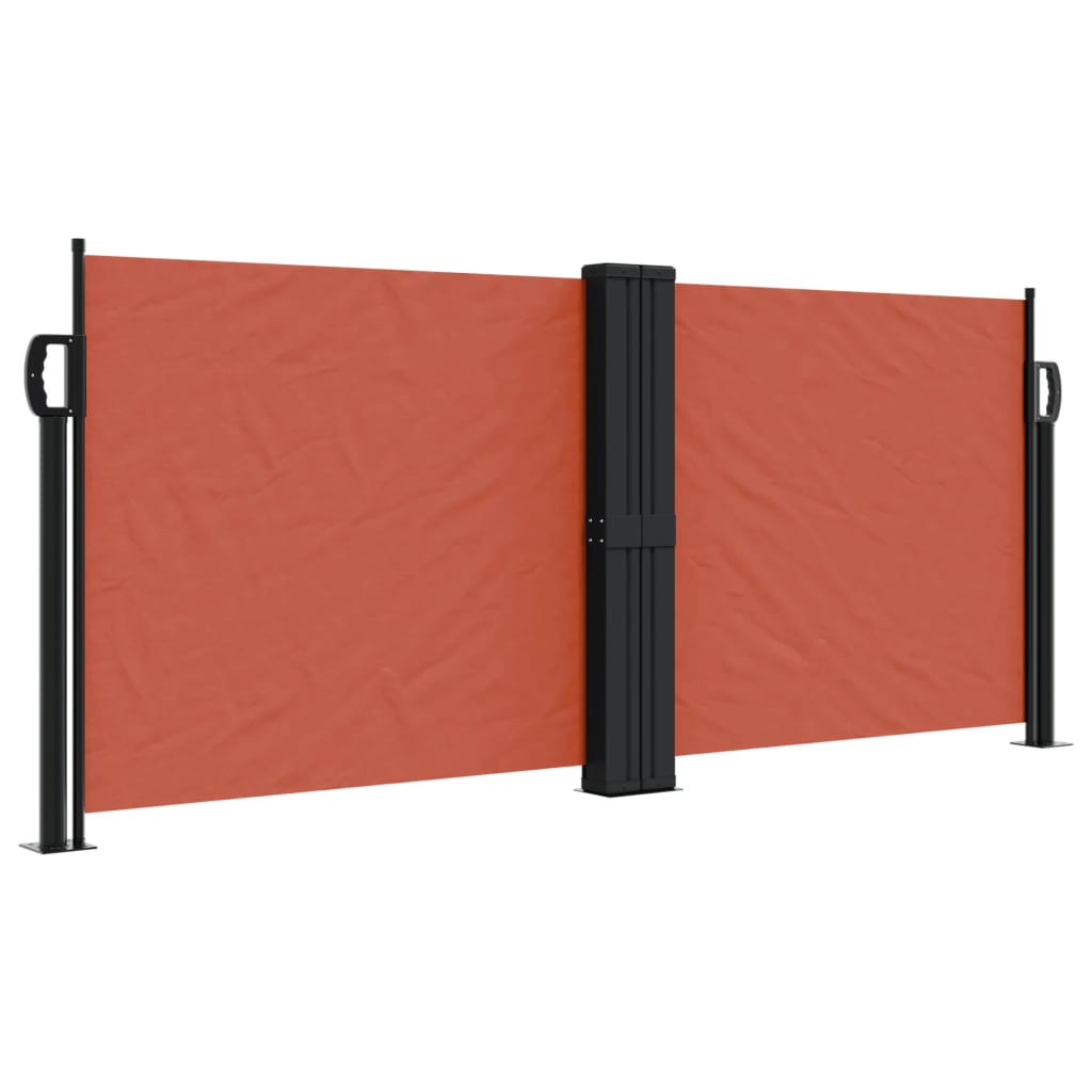 Uttrekkbar sidemarkise 100x1000 cm terrakotta