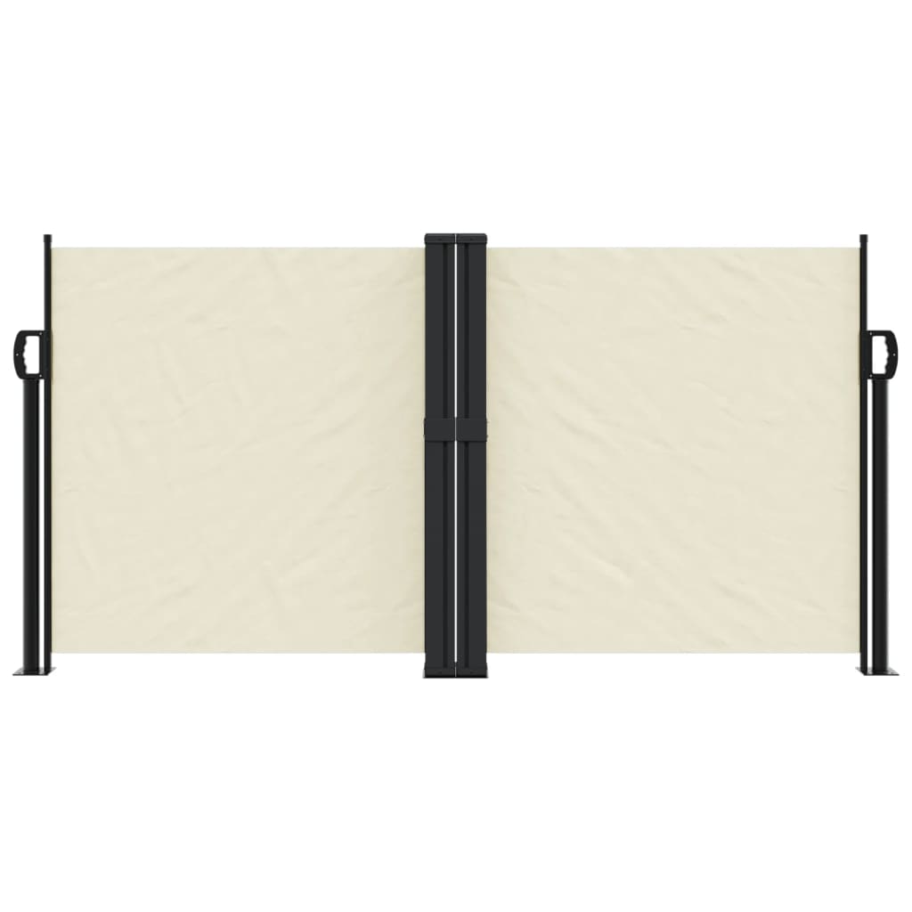 Uttrekkbar sidemarkise 120x1000 cm kremhvit