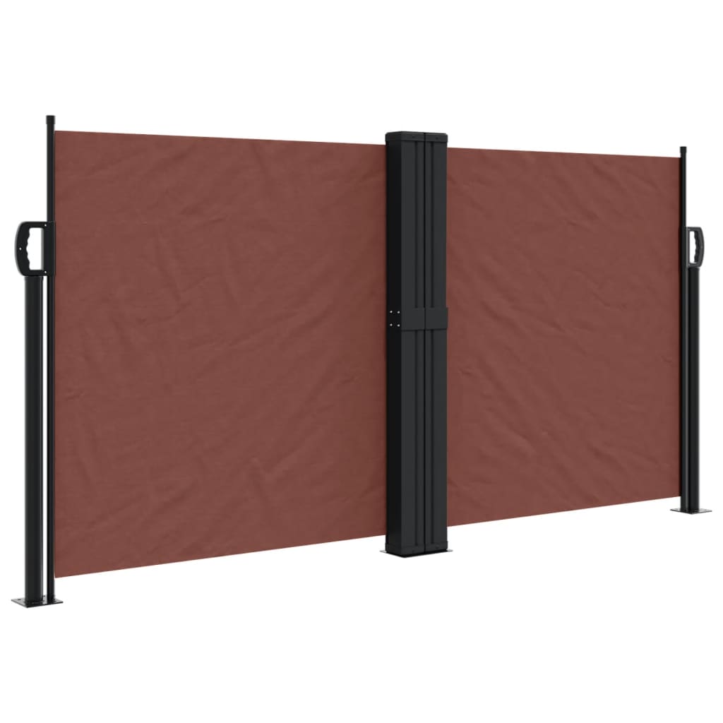 Uttrekkbar sidemarkise 120x1000 cm brun