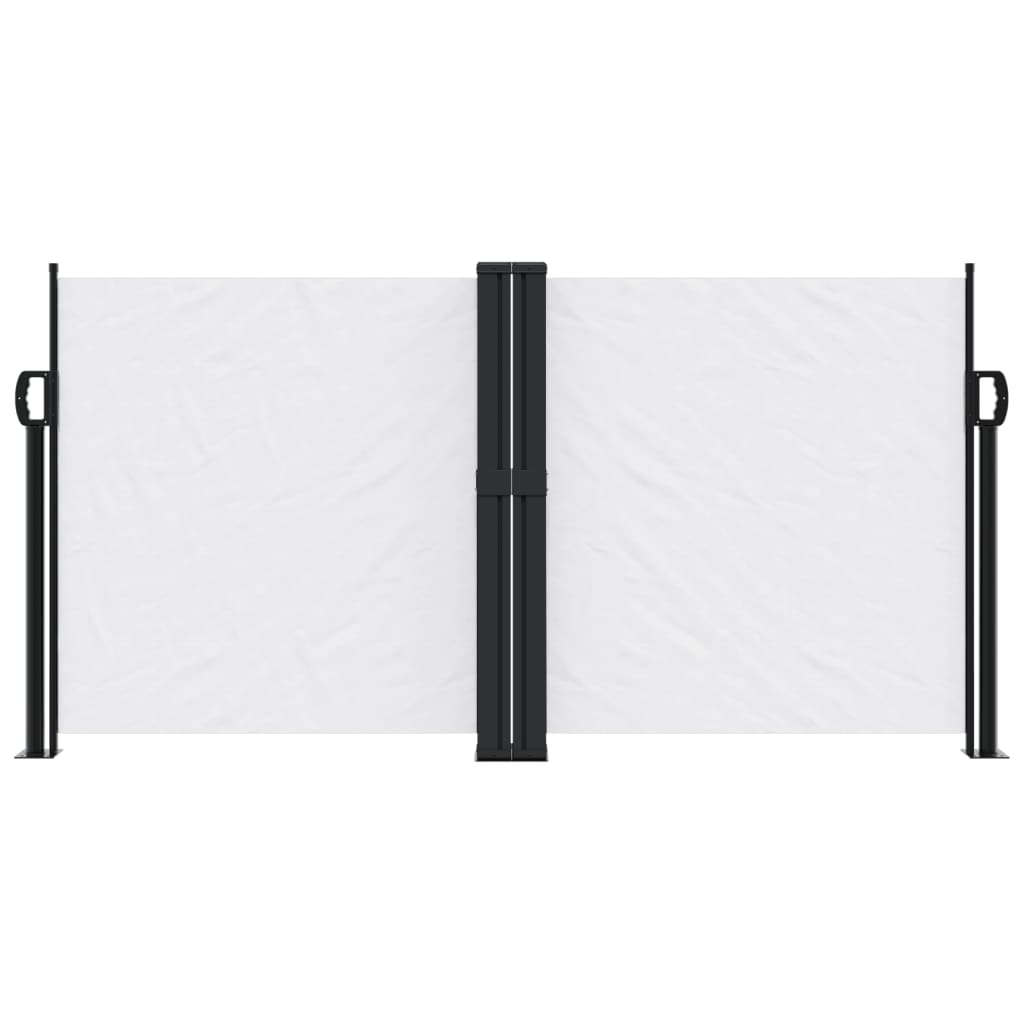 Uttrekkbar sidemarkise 120x1000 cm hvit