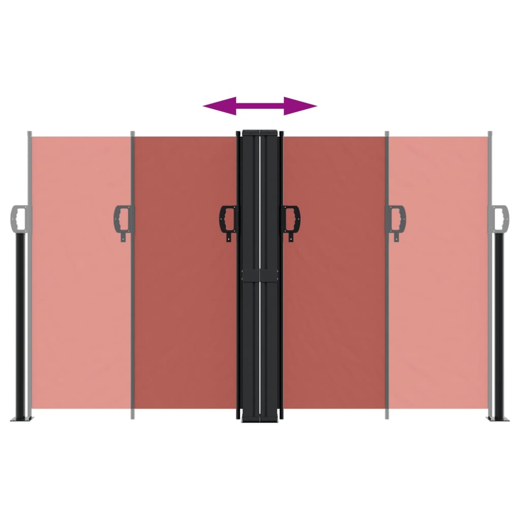Uttrekkbar sidemarkise 140x1000 cm terrakotta