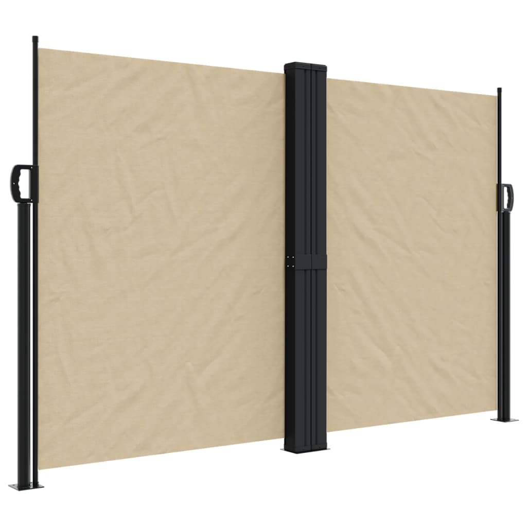 Uttrekkbar sidemarkise beige 160x1000 cm