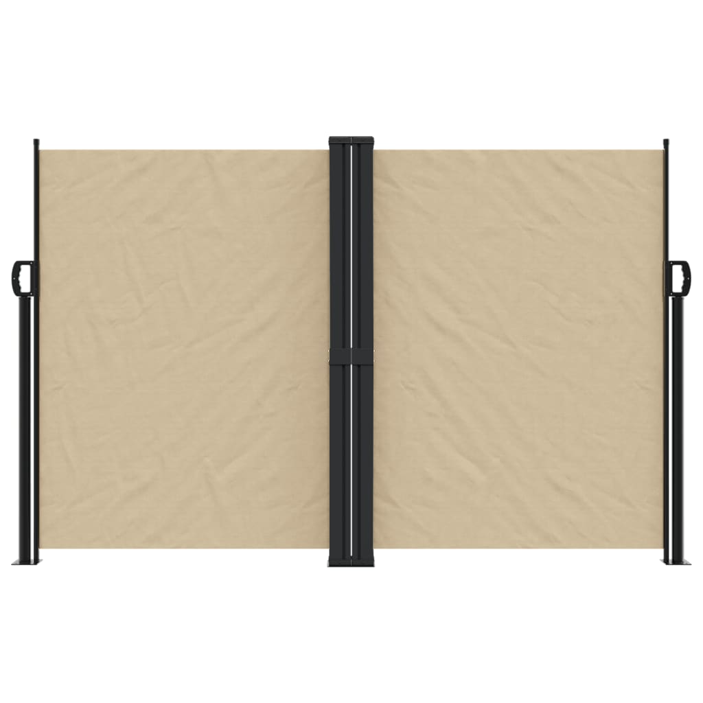 Uttrekkbar sidemarkise beige 160x1000 cm