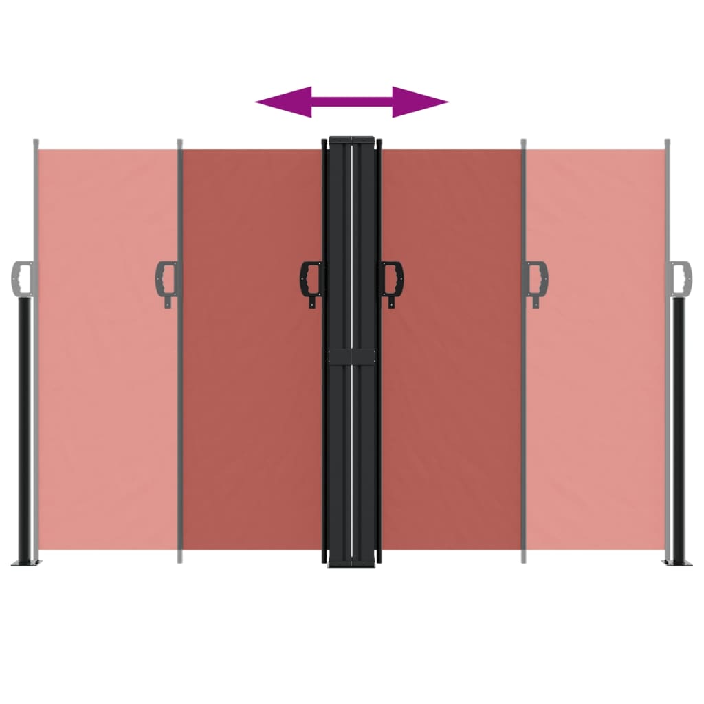 Uttrekkbar sidemarkise terrakotta 160x1000 cm