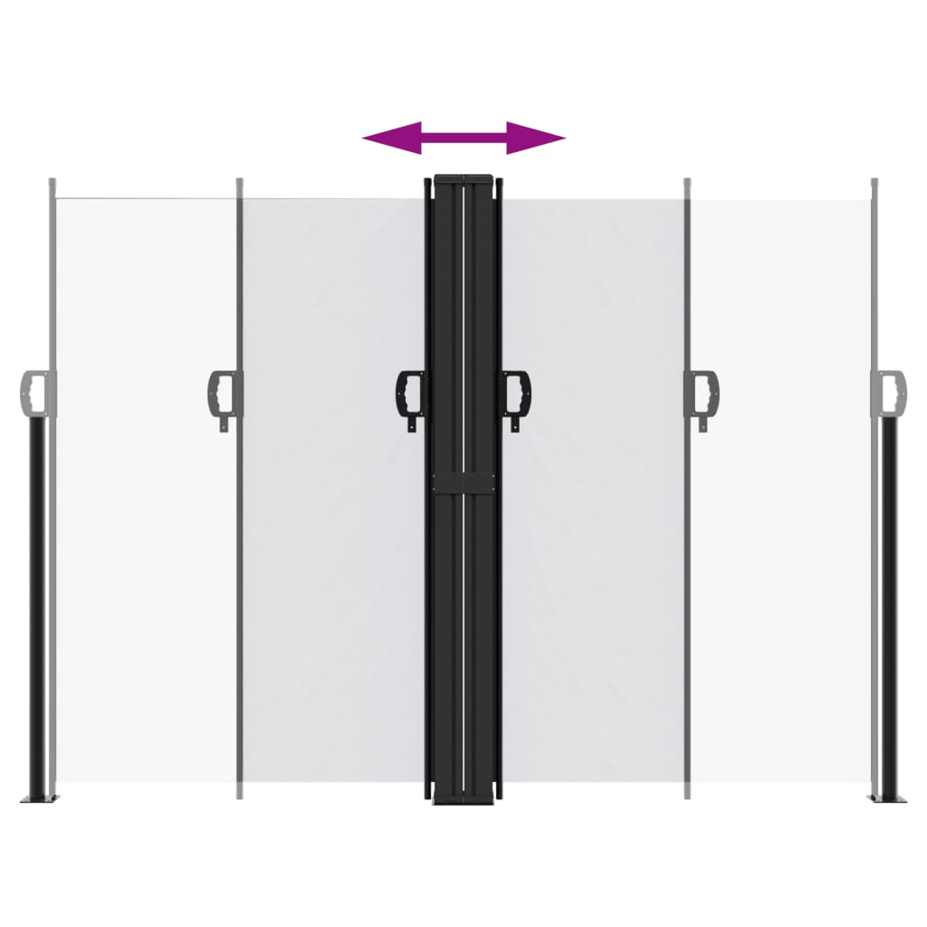 Uttrekkbar sidemarkise 180x1000 cm hvit