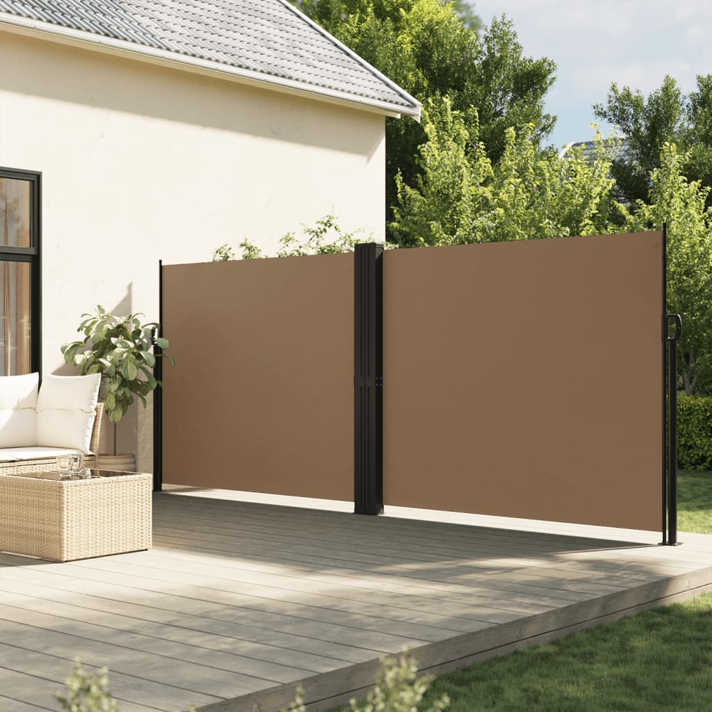 Uttrekkbar sidemarkise 180x1000 cm gråbrun
