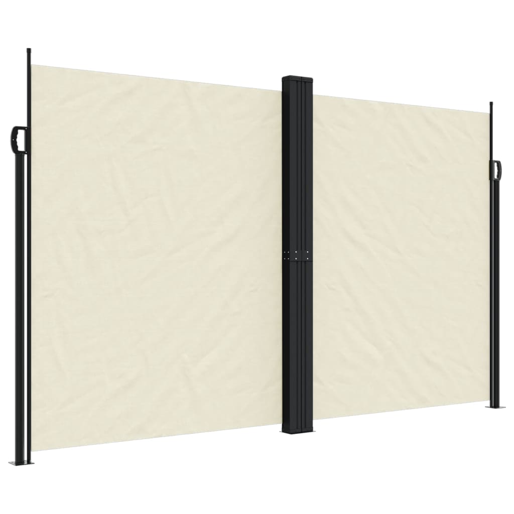 Uttrekkbar sidemarkise 200x1000 cm kremhvit