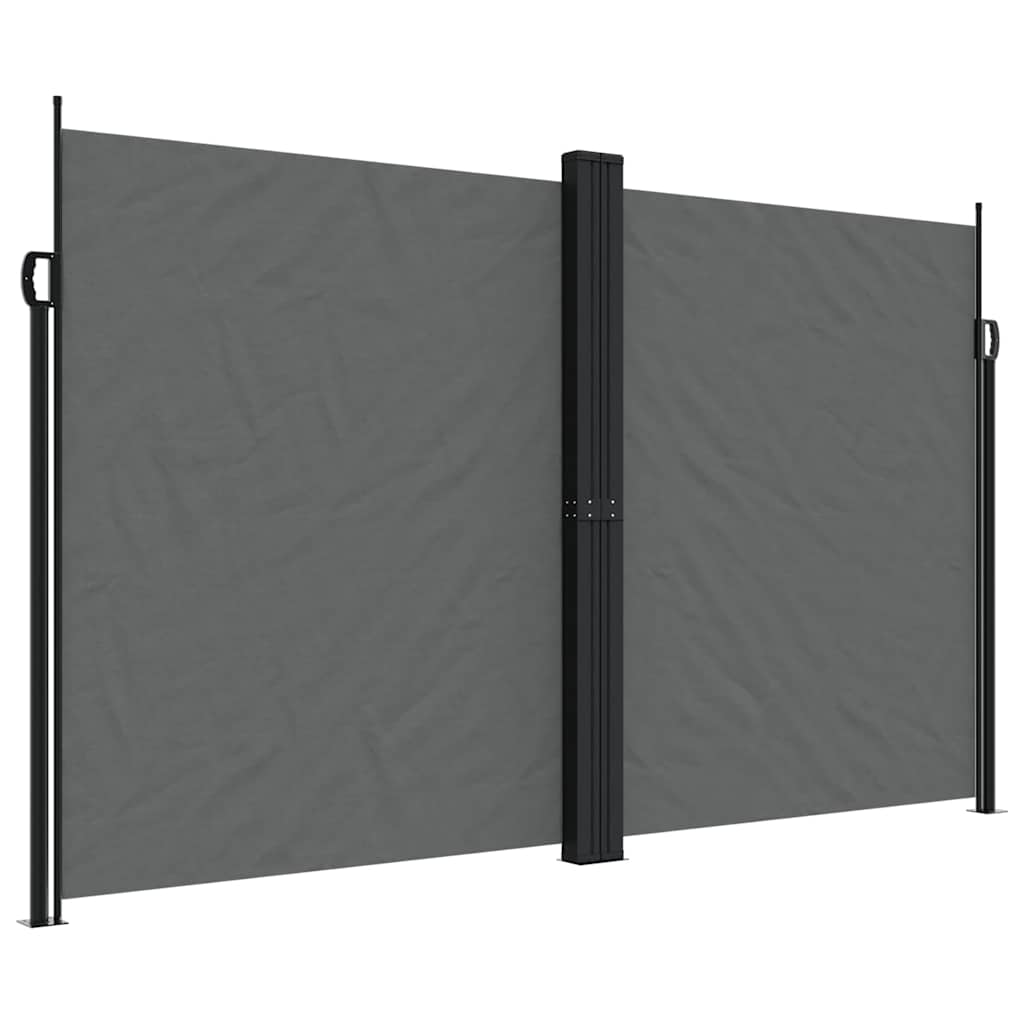 Uttrekkbar sidemarkise 200x1000 cm antrasitt