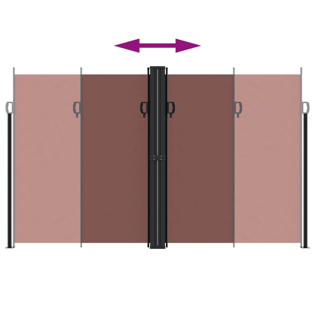 Uttrekkbar sidemarkise 200x1000 cm brun