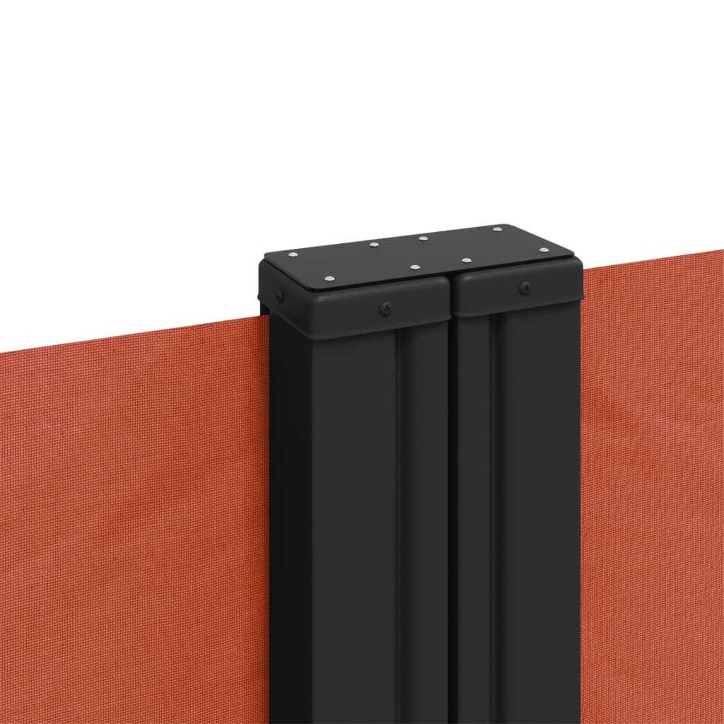 Uttrekkbar sidemarkise 200x1000 cm terrakotta