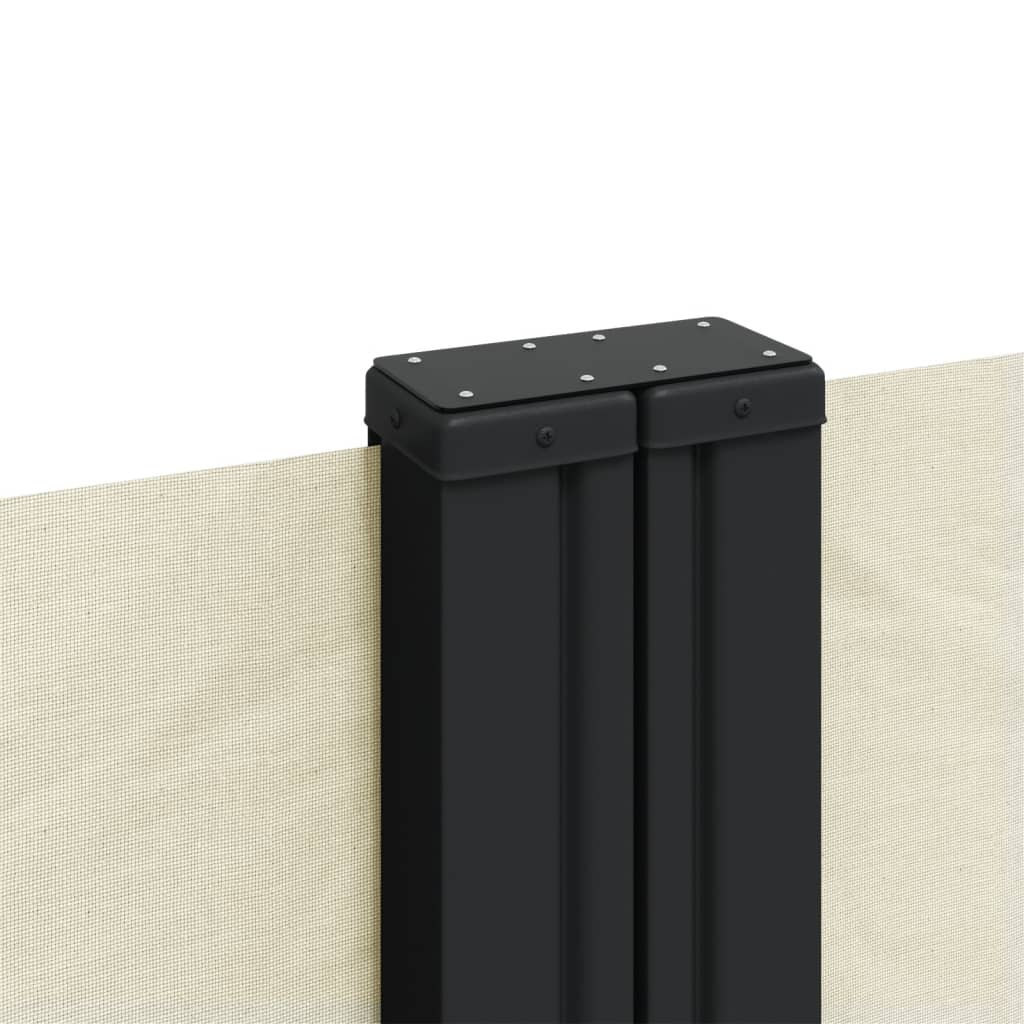 Uttrekkbar sidemarkise 220x1000 cm kremhvit