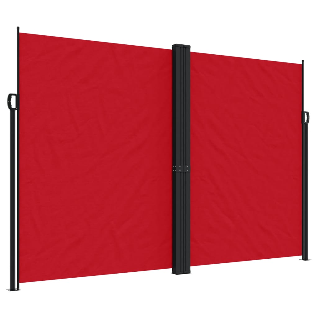 Uttrekkbar sidemarkise 220x1000 cm rød