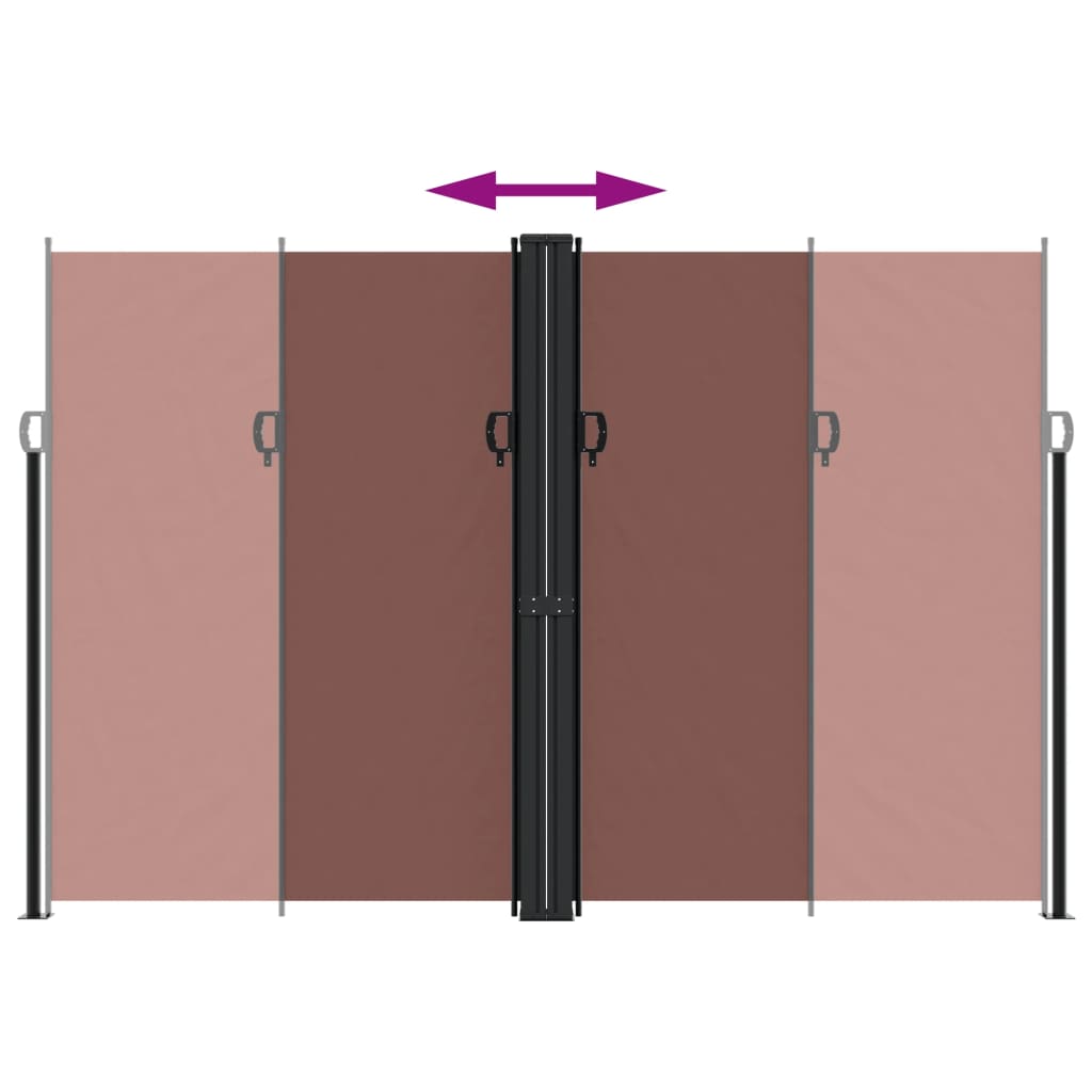 Uttrekkbar sidemarkise 220x1000 cm brun