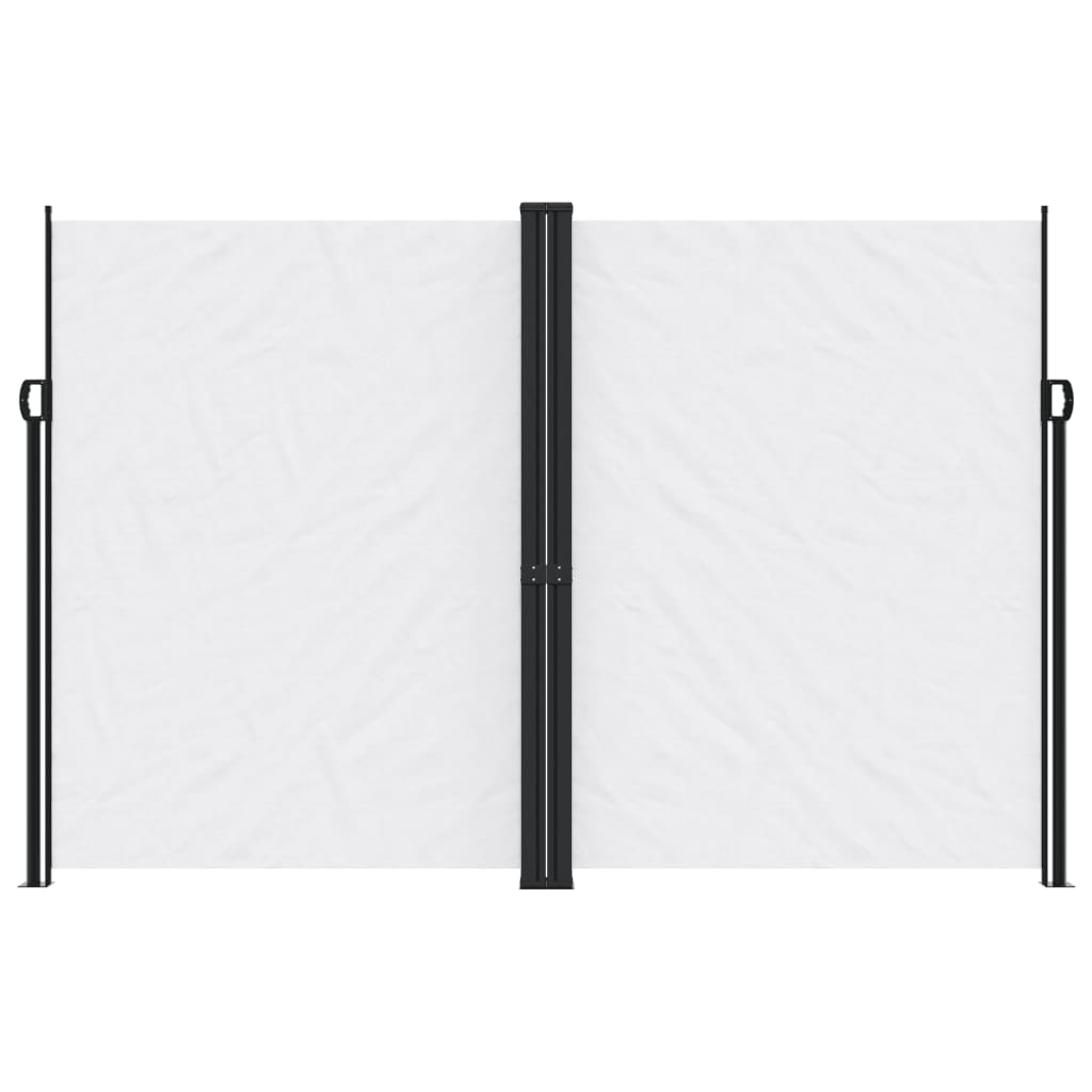 Uttrekkbar sidemarkise hvit 220x1000 cm