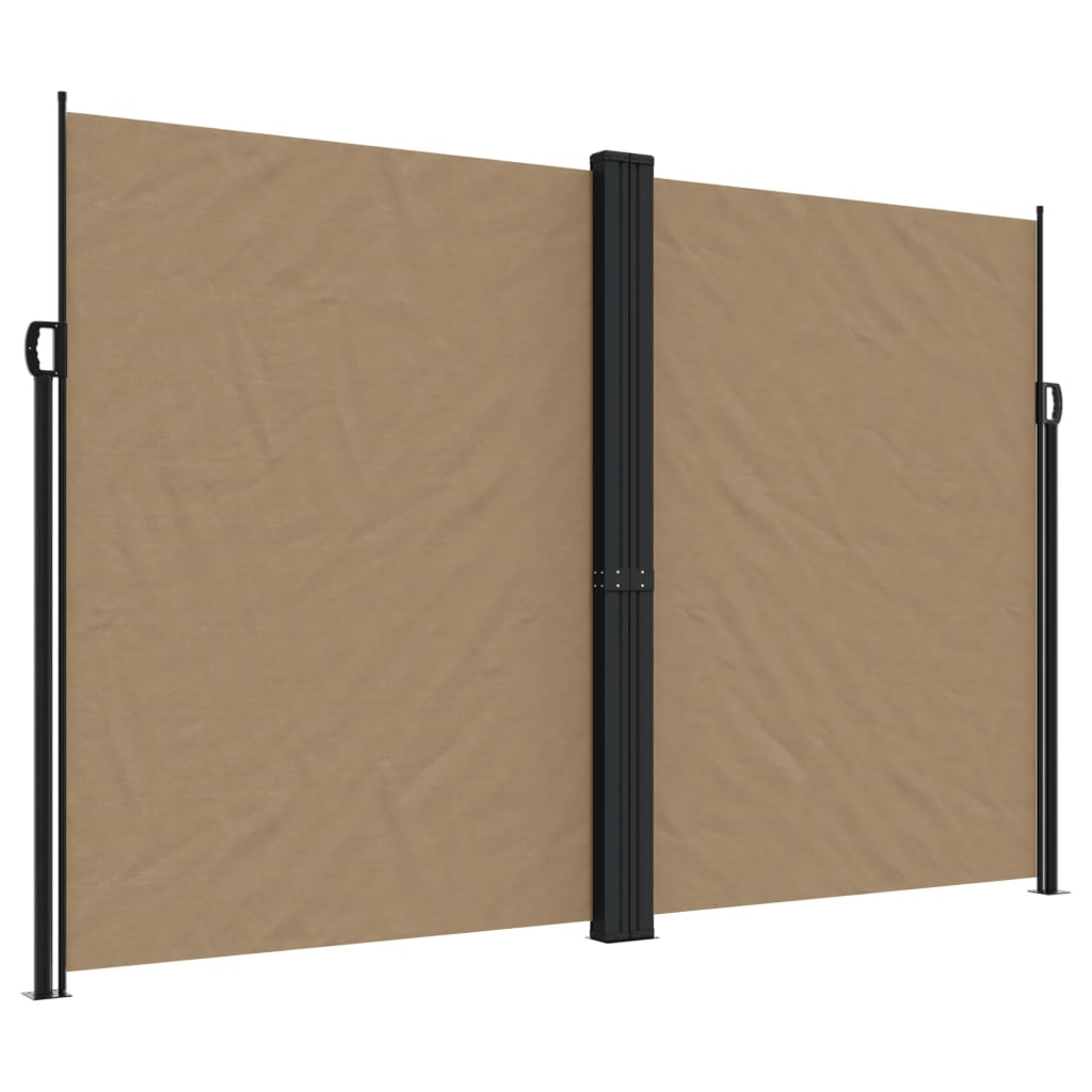 Uttrekkbar sidemarkise gråbrun 220x1000 cm