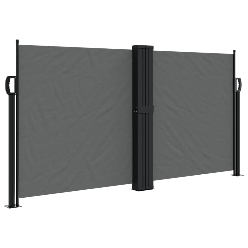 Uttrekkbar sidemarkise antrasitt 120x1200 cm