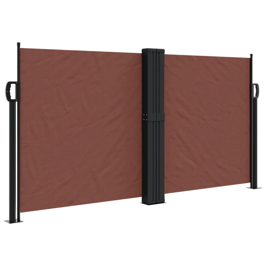Uttrekkbar sidemarkise brun 120x1200 cm