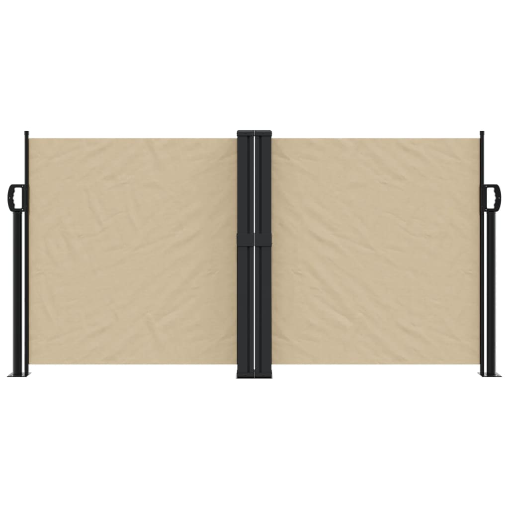 Uttrekkbar sidemarkise beige 120x1200 cm
