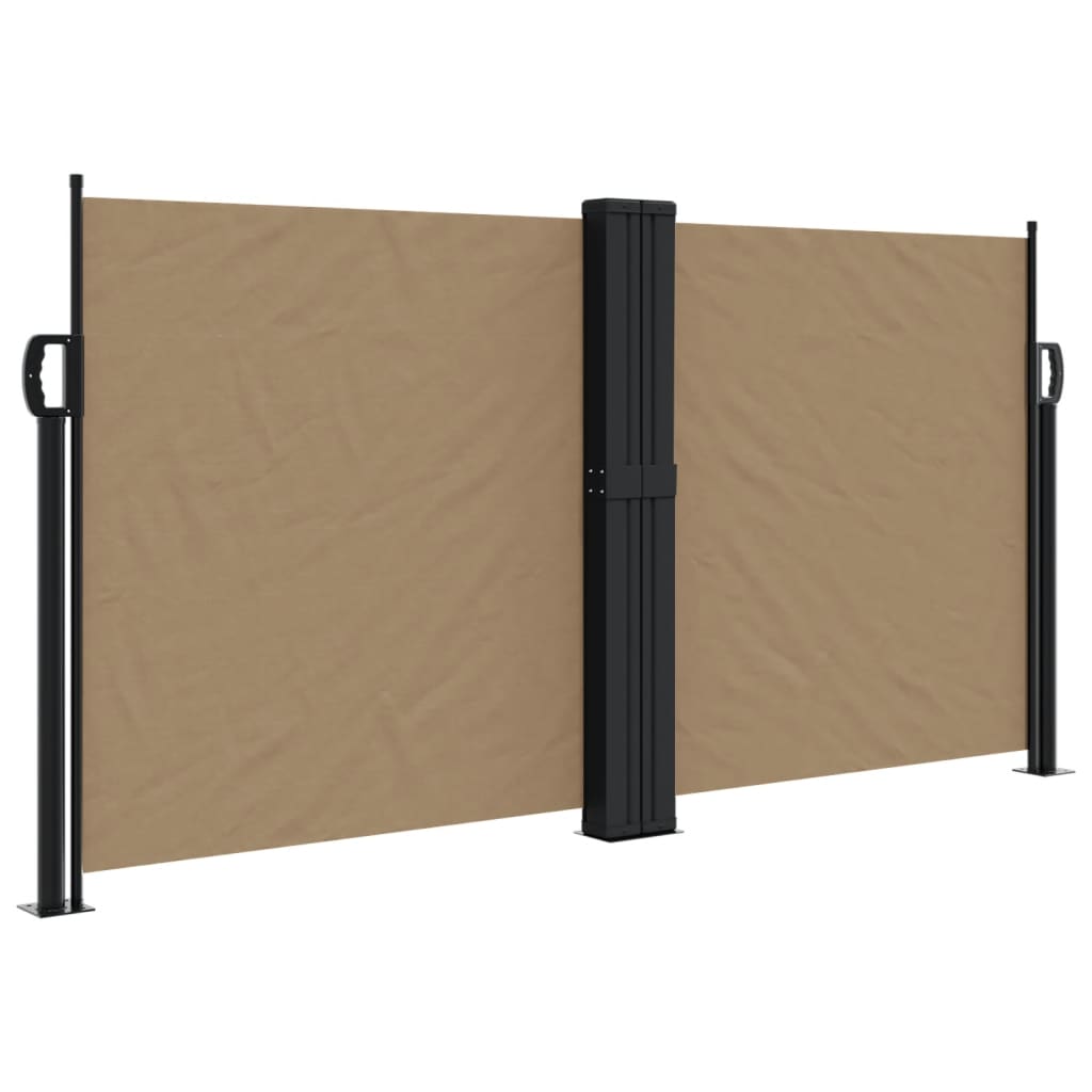 Uttrekkbar sidemarkise 120x1200 cm gråbrun