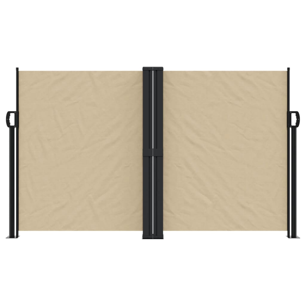 Uttrekkbar sidemarkise beige 140x1200 cm