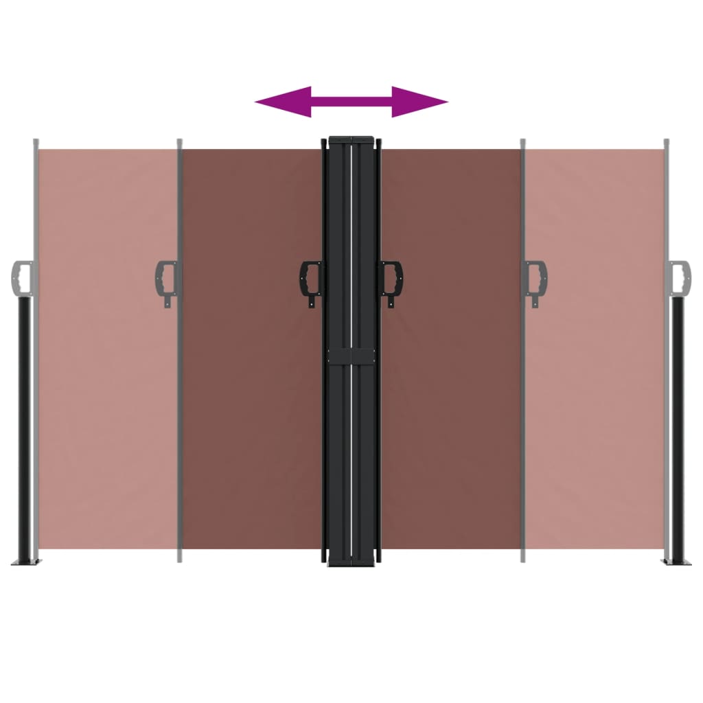 Uttrekkbar sidemarkise 160x1200 cm brun