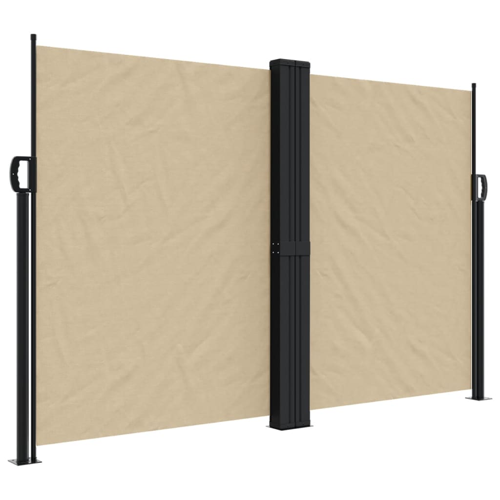Uttrekkbar sidemarkise beige 160x1200 cm