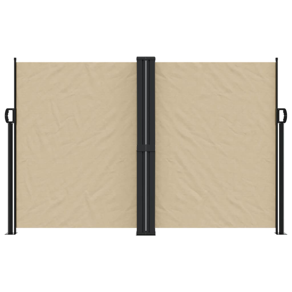 Uttrekkbar sidemarkise beige 160x1200 cm