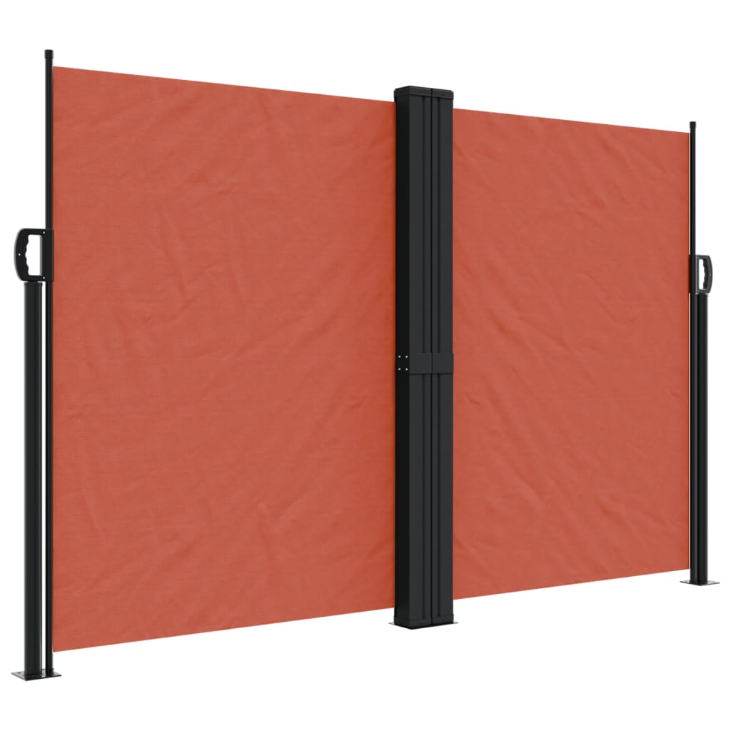 Uttrekkbar sidemarkise 160x1200 cm terrakotta