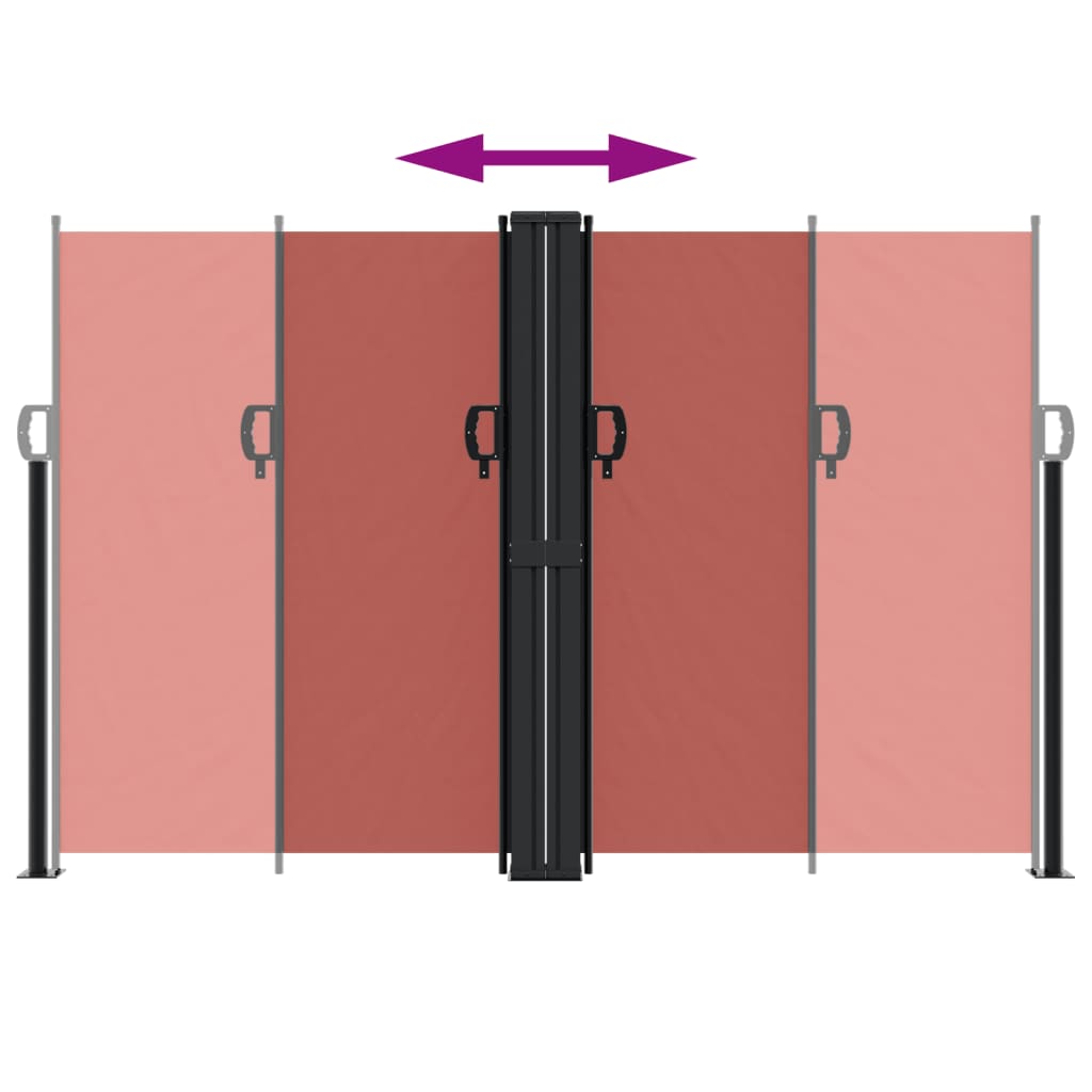 Uttrekkbar sidemarkise 160x1200 cm terrakotta