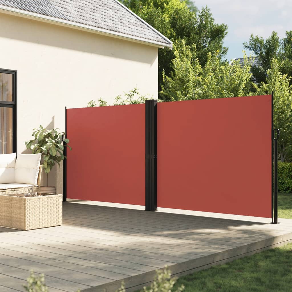Uttrekkbar sidemarkise 160x1200 cm terrakotta