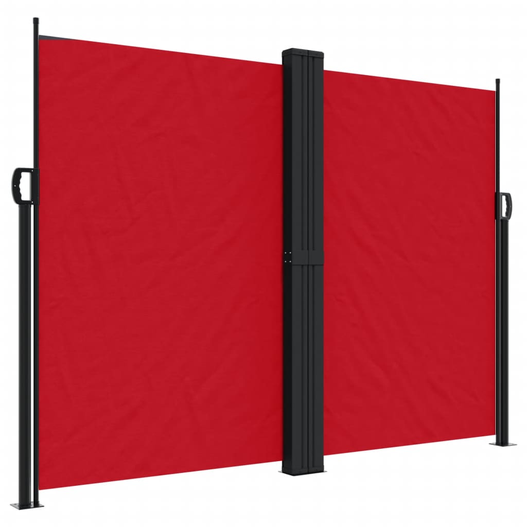 Uttrekkbar sidemarkise 180x1200 cm rød