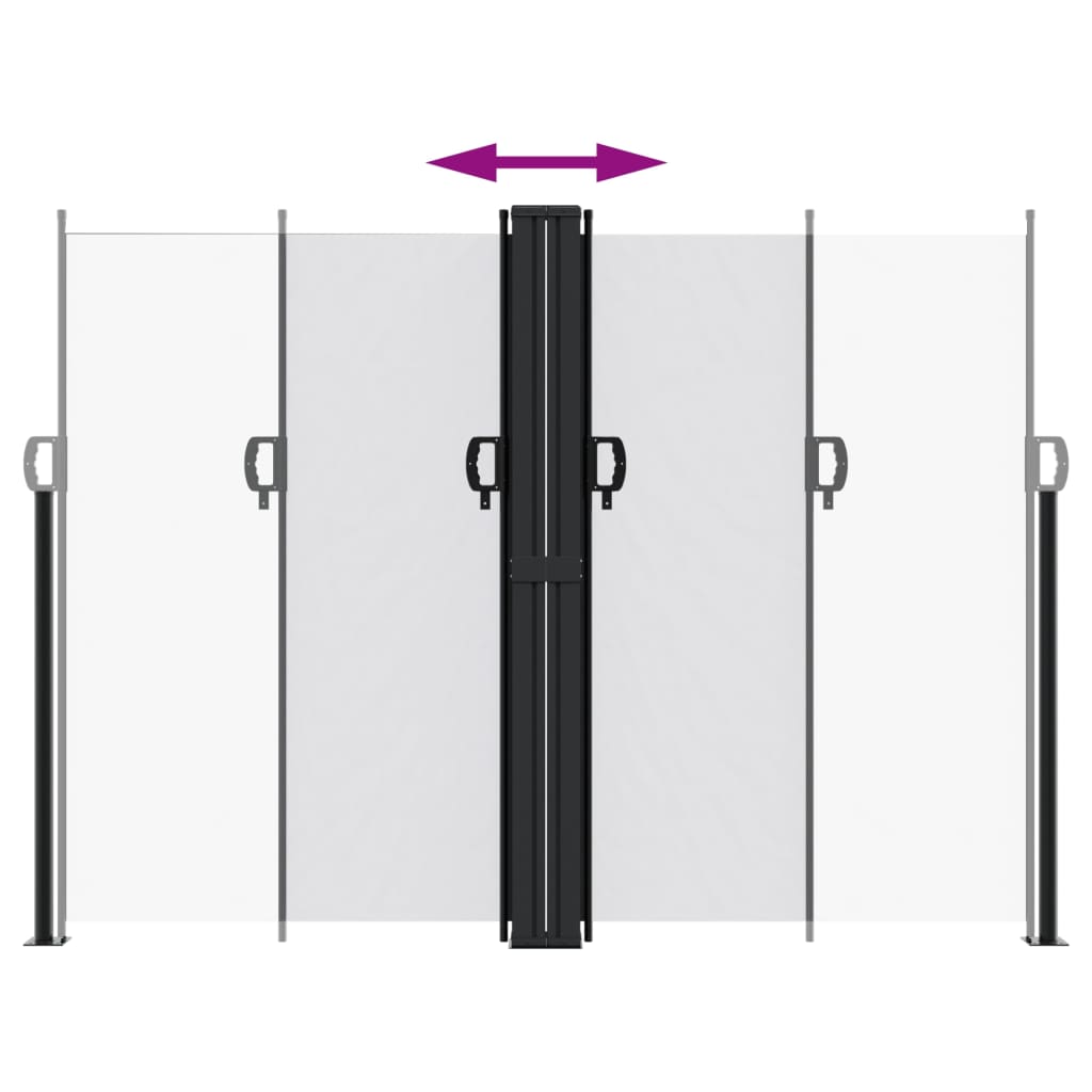 Uttrekkbar sidemarkise 180x1200 cm hvit