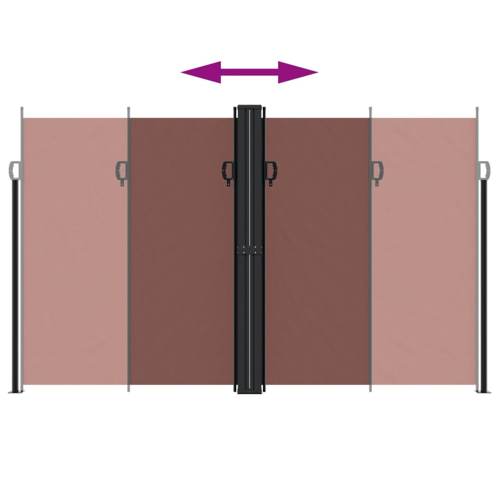 Uttrekkbar sidemarkise 200x1200 cm brun