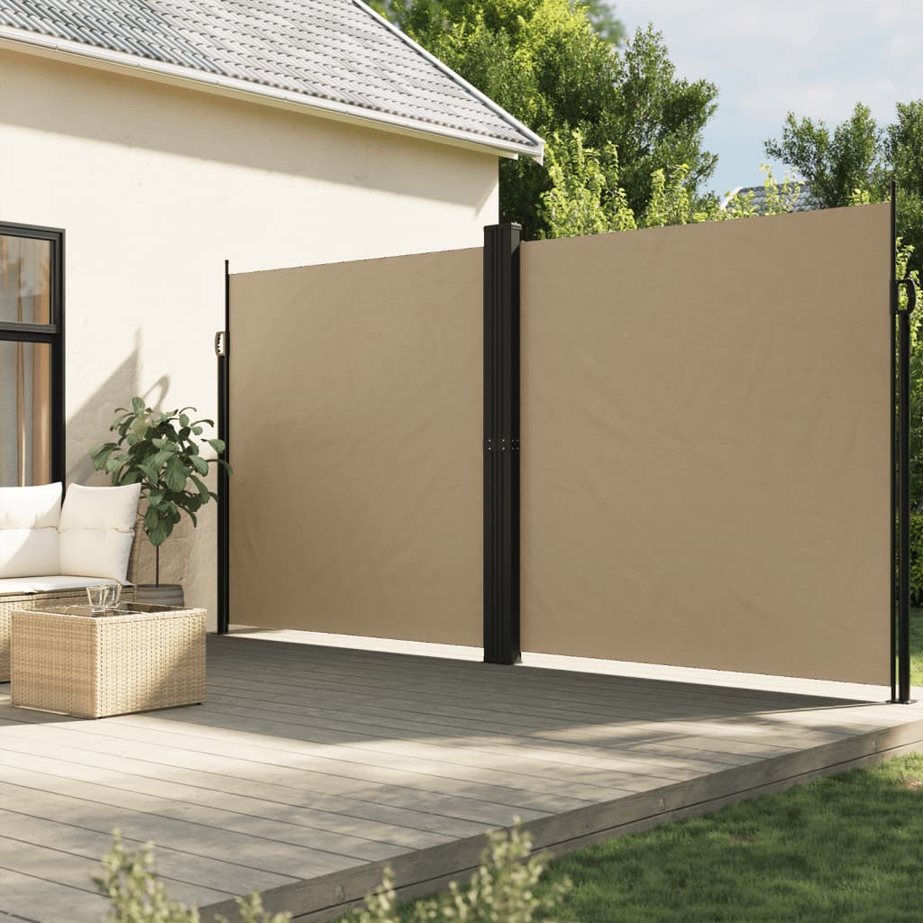 Uttrekkbar sidemarkise 200x1200 cm beige