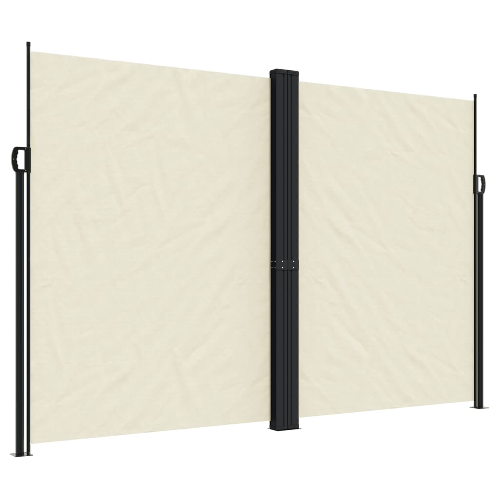 Uttrekkbar sidemarkise 220x1200 cm kremhvit