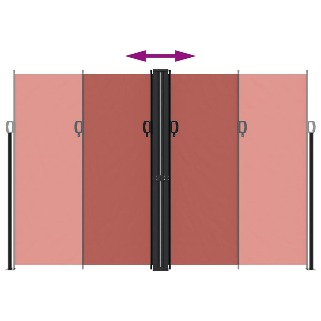 Uttrekkbar sidemarkise 220x1200 cm terrakotta