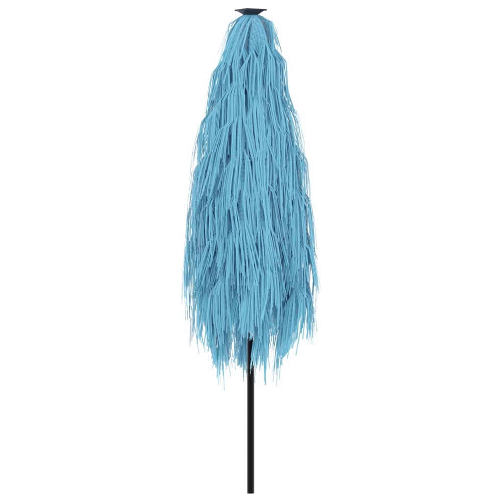 Hageparasoll med stålstang blå 248x248x248 cm