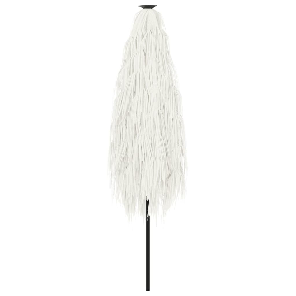 Hageparasoll med stålstang hvit 248x248x248 cm