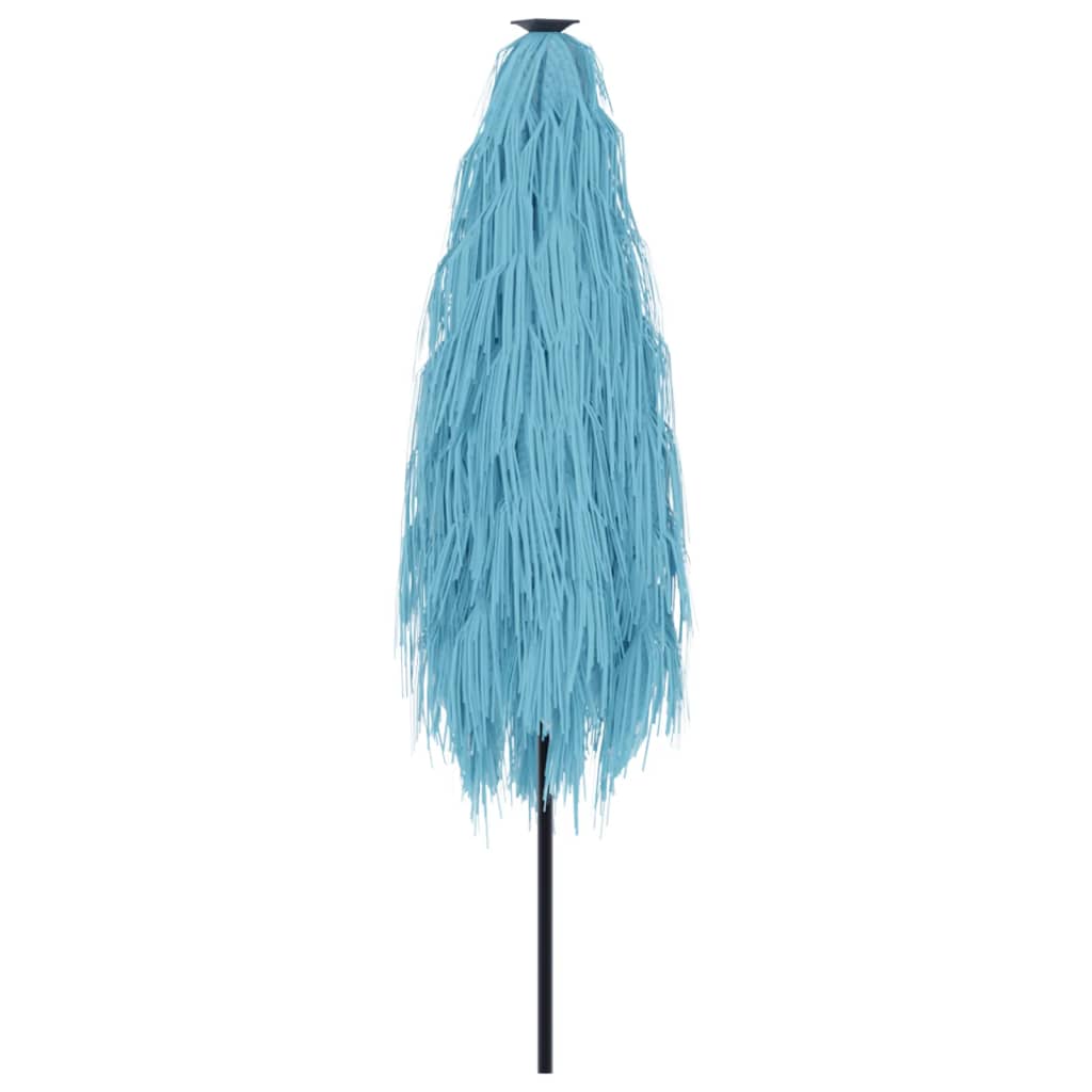 Hageparasoll med stålstang blå 388x388x248 cm