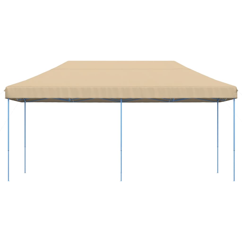 Sammenleggbart partytelt pop-up beige 580x292x315 cm