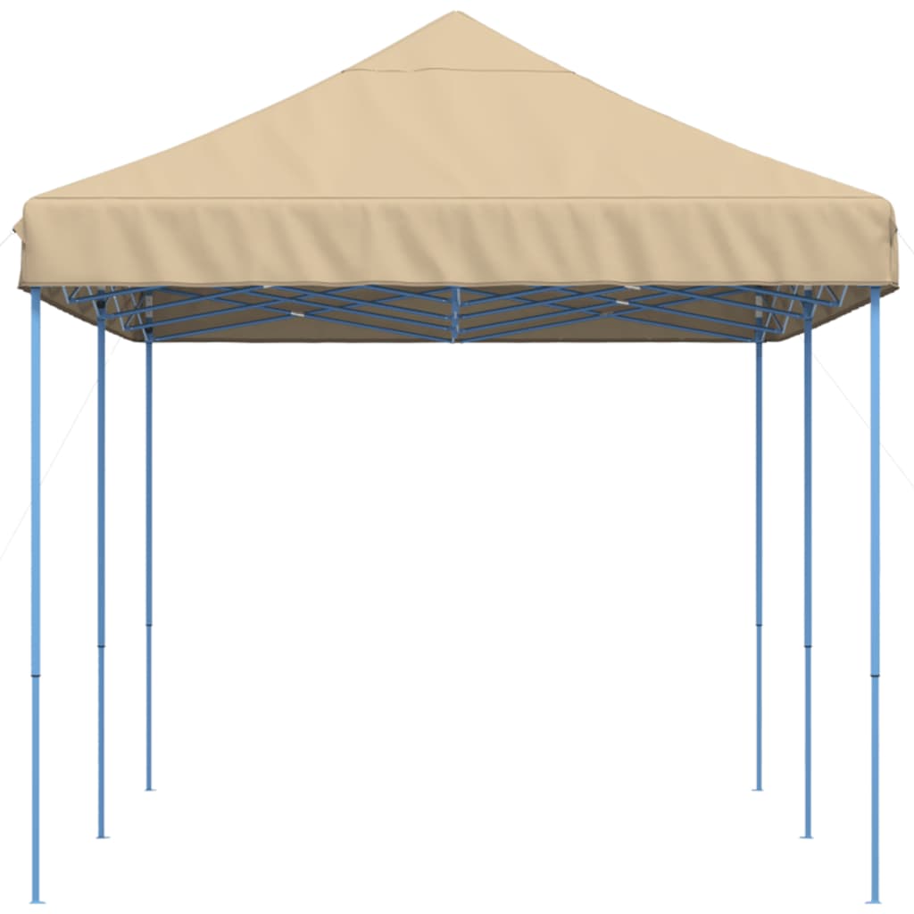 Sammenleggbart partytelt pop-up beige 580x292x315 cm