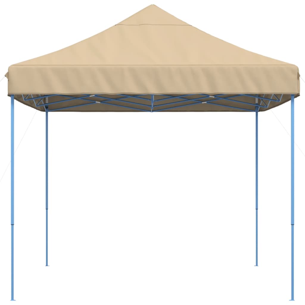 Sammenleggbart partytelt pop-up beige 410x279x315 cm