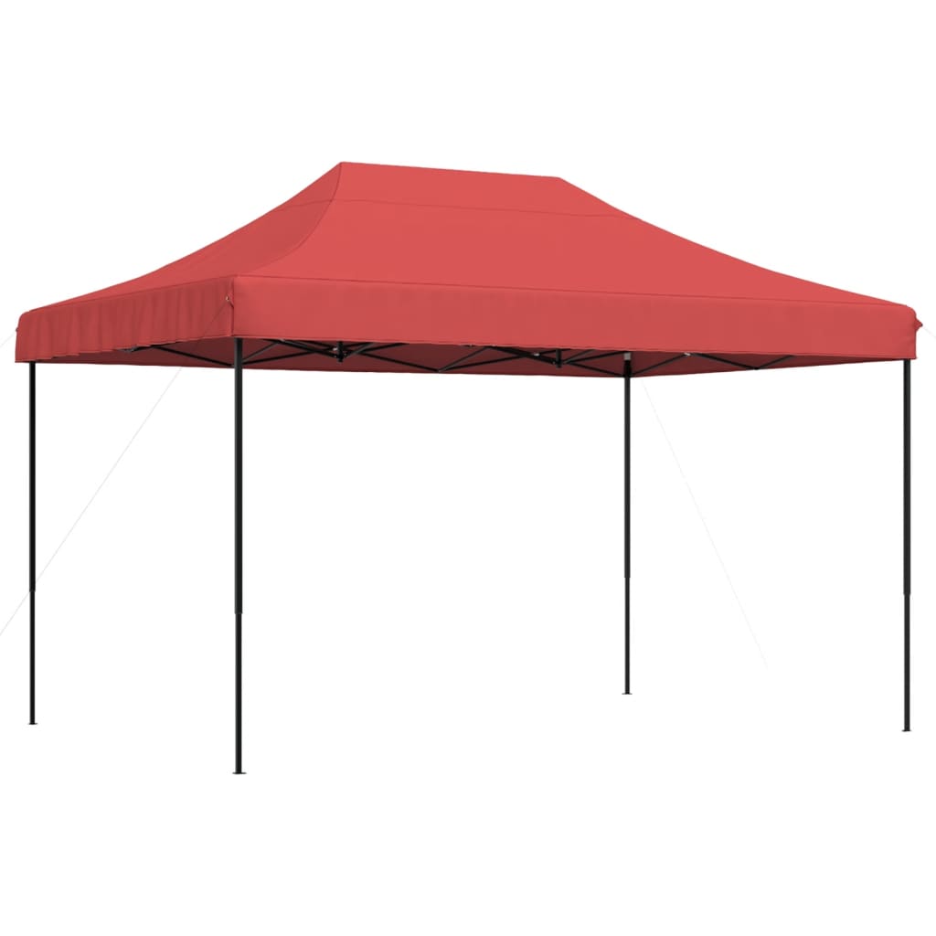 Sammenleggbart partytelt pop-up burgunder 410x279x315 cm