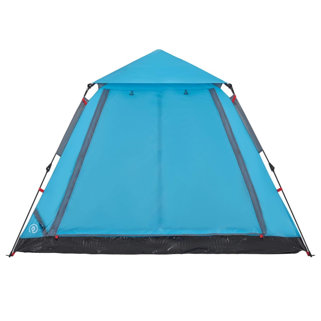 Campingtelt 3 personer blå hurtigutløser