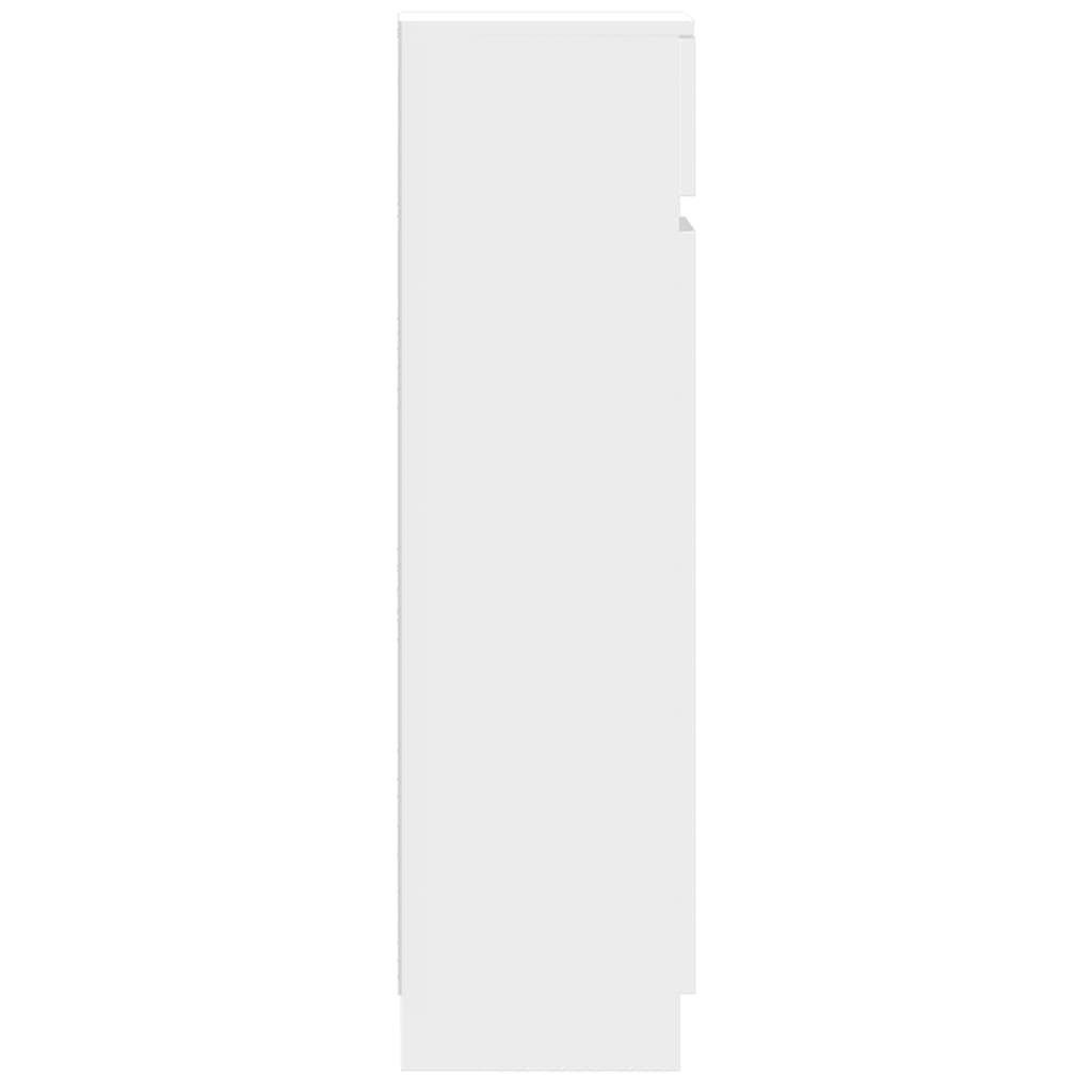 Skohylle hvit 100,5x28x100 cm konstruert tre