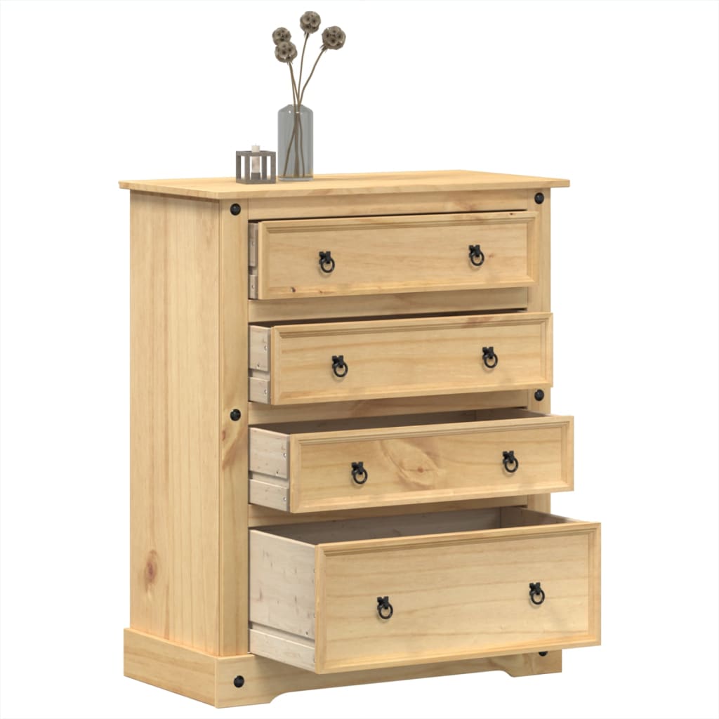 Kommode Corona 92x48x120 cm heltre furu