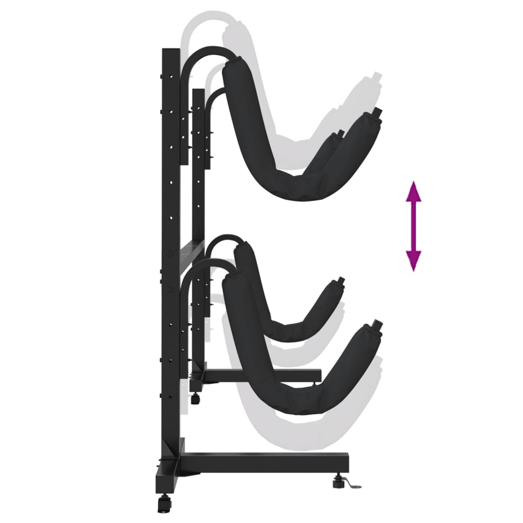 Oppbevaringsstativ for 2 kajakker 250x57x127,5 cm stål