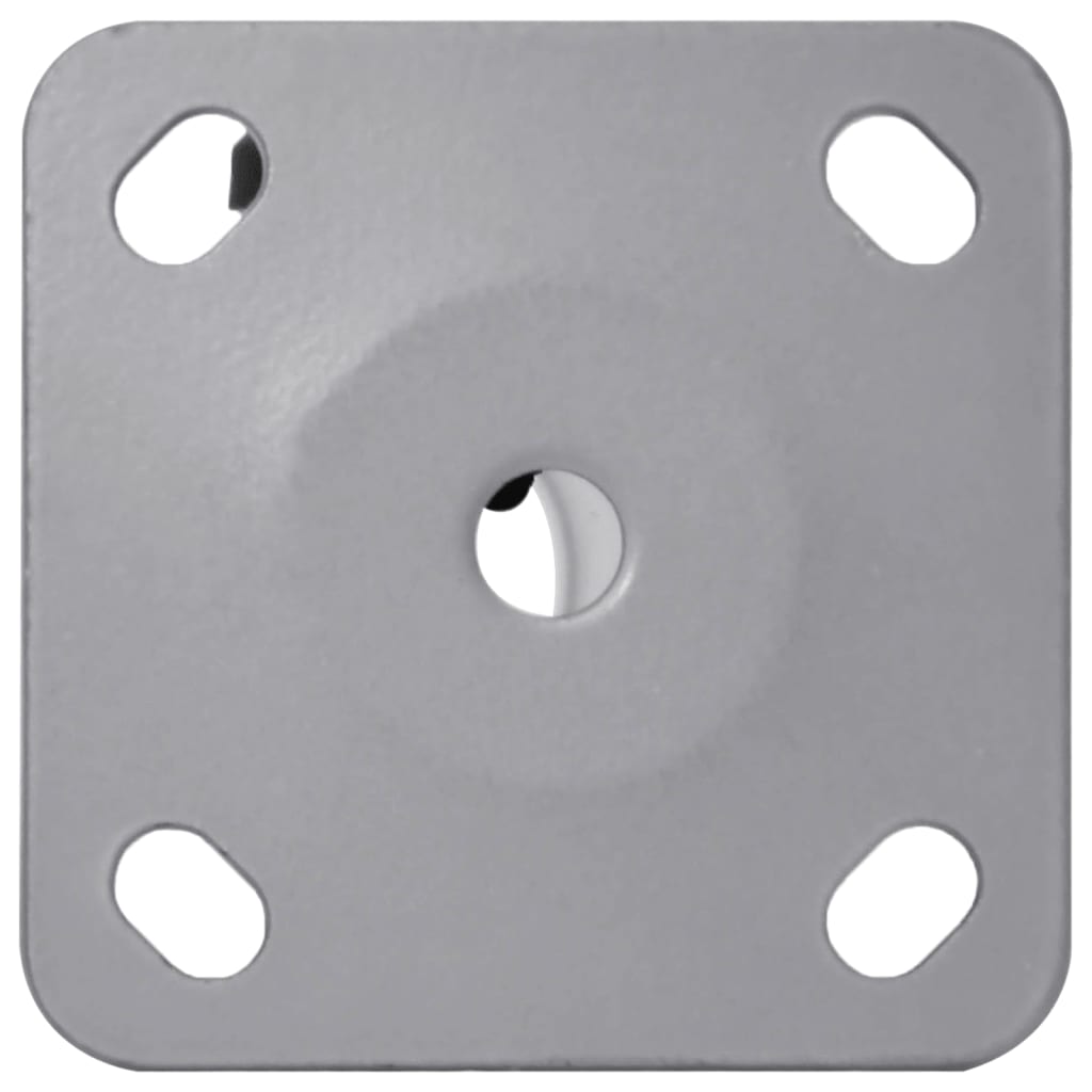 Parasollfot for Ø32/34/38 mm stang matt sølv stål